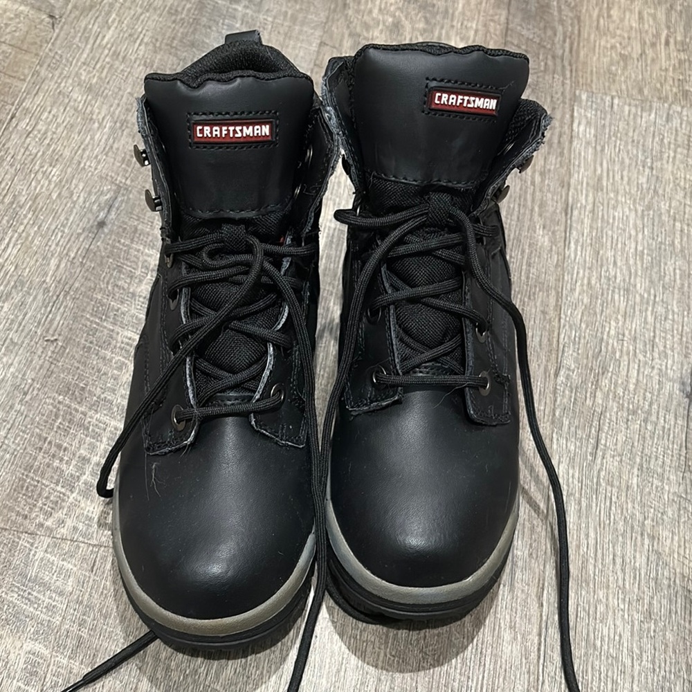 Craftsman Black Combat Boots with Durable Sole